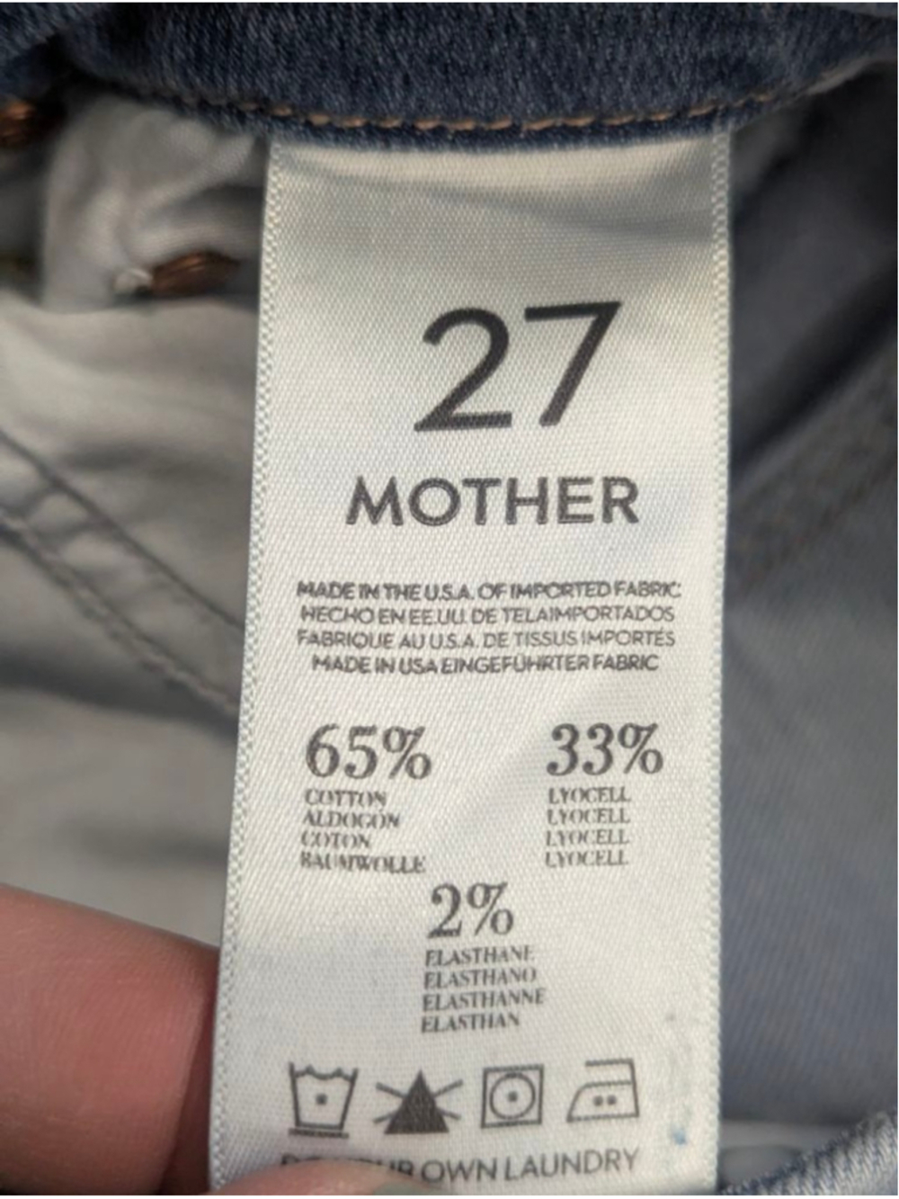 MOTHER Looker Skinny Jeans Light Kitty Blue Size 27 - Picture 5 of 14